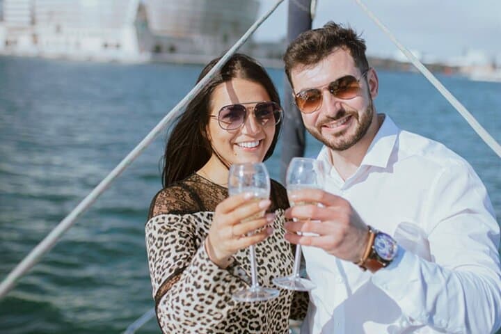 Barcelona Sunset Sailing with Open Bar of Cava and Snacks