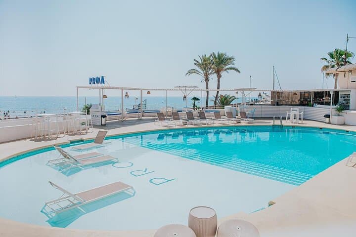 Valencia Jet ski rental and Beach Club entrance with pool