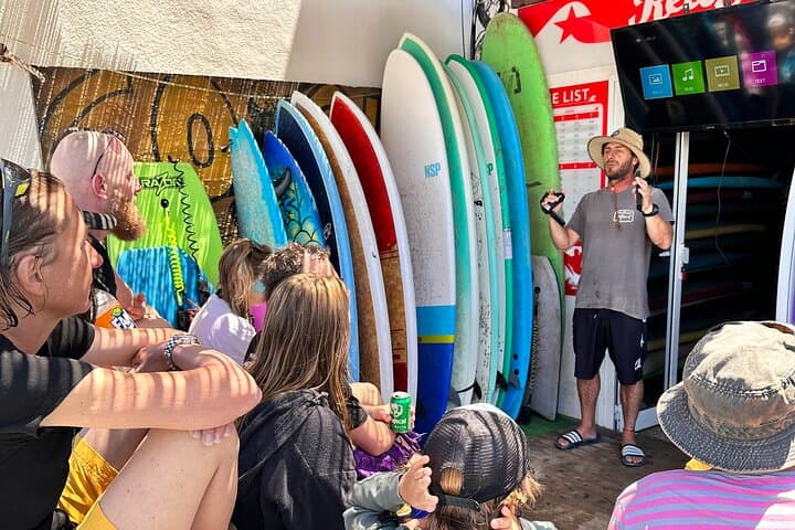 Get useful feedback and progress faster. Video analysis after your surf session on a big screen in our surf school