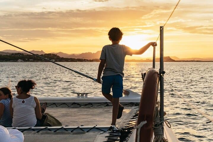 Sunset in Denia from the Catamaran