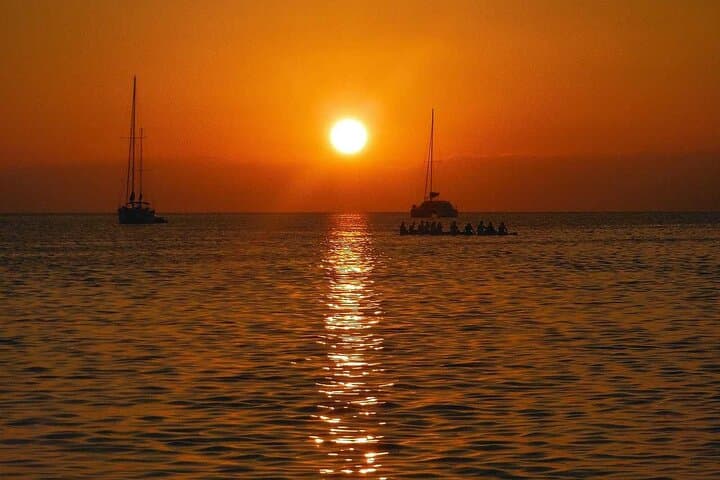 Sunset in Denia from the Catamaran