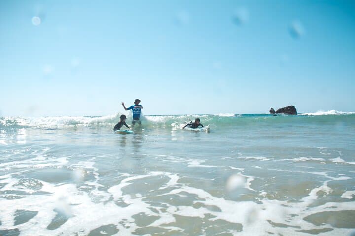 the surf course takes place in shallow water