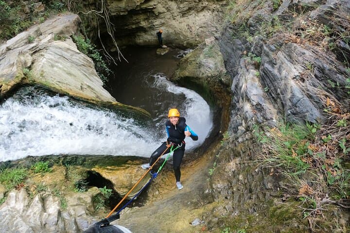 From Marbella: Guided Canyoning Tour in Sima del Diablo