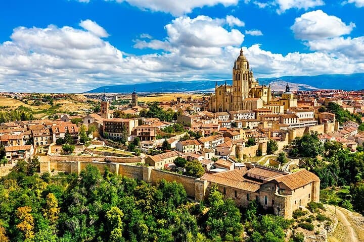 View from afar towards Segovia