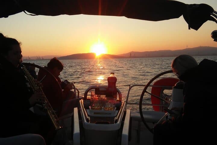 Enjoy the sunset while listening to the melody of the saxophone
