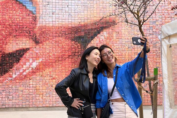 Visitors taking a selfie