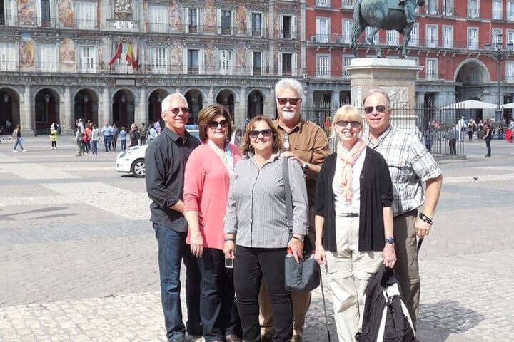 Enjoying a sunny day in beautiful Plaza Mayor in Madrid