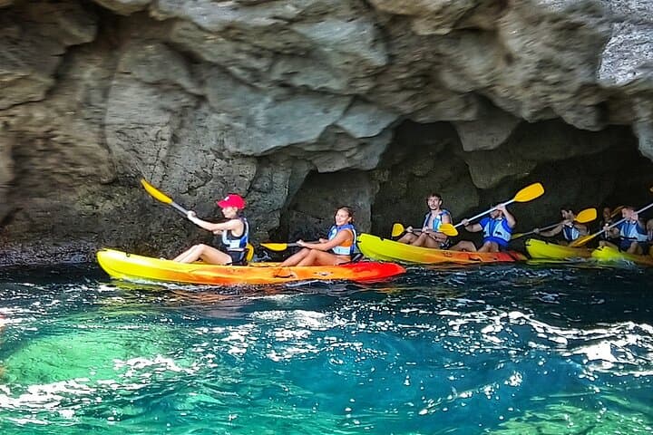 Kayak around the Mogan Caves and Cliffs
