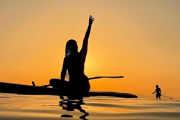 Sunrise paddle surf (guided) in Barcelona