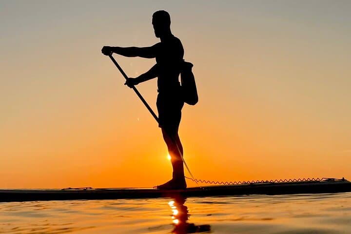 Sunrise paddle surf (guided) in Barcelona