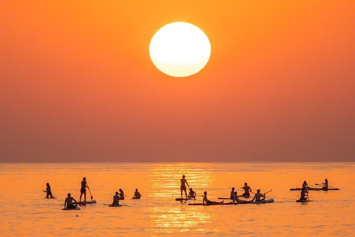 Barcelona: Sunrise Paddle Surf with Instructor and Photos