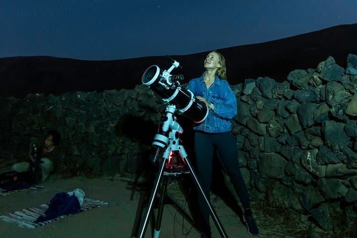 Looking up from the telescope