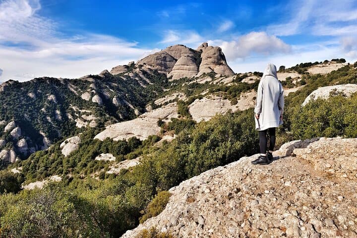 Walking on the trail from Sant Joan Funicular Station