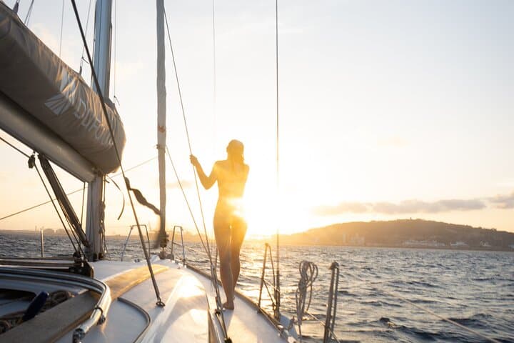 Sun-Kissed Horizon And Sparkling Turquoise Below