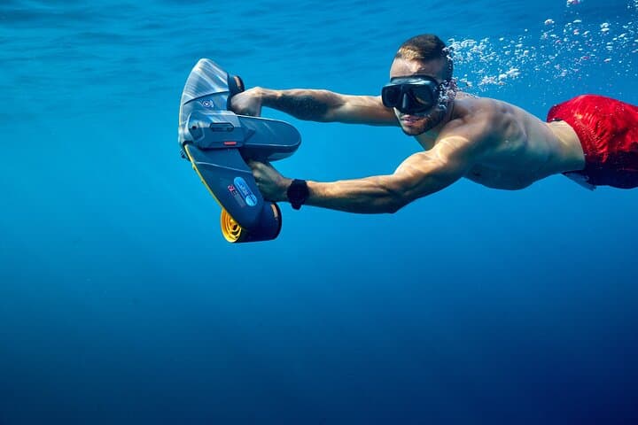 Underwater Seascooters included