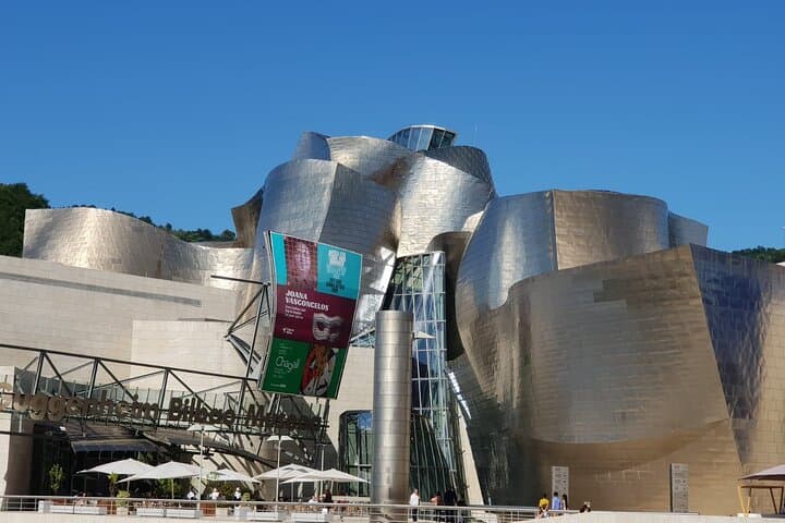 Bilbao, Ribera market and Guggenheim Museum from San Sebastian