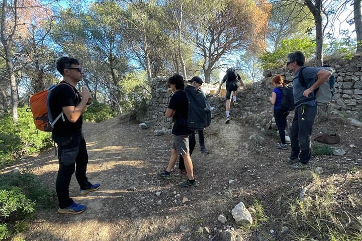 Sitges Vilanova hiking experience and bathing in the sea