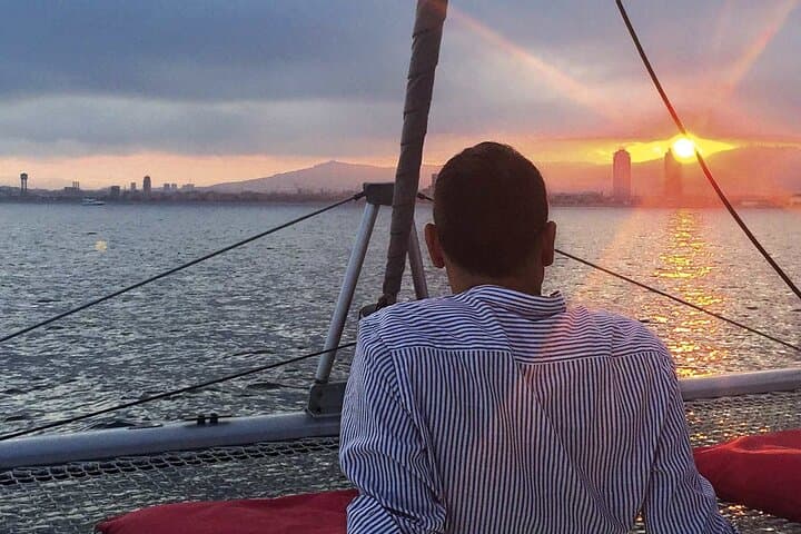 Sunset at PREMIUM Boat in Barcelona