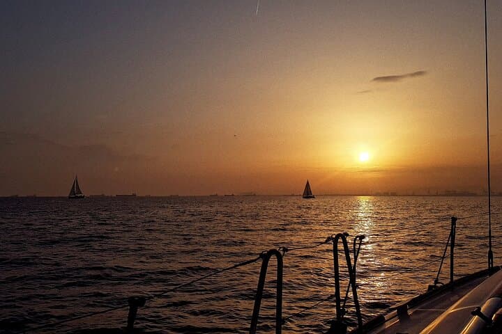 Sunset at PREMIUM Boat in Barcelona