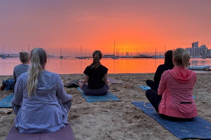Beach Yoga in San Antonio Bay – Morning & Sunset Classes