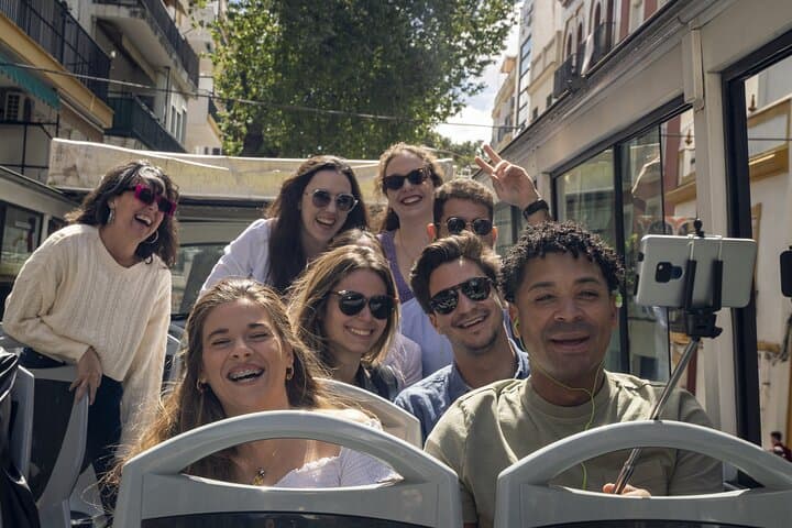 Tourist bus tour of Seville