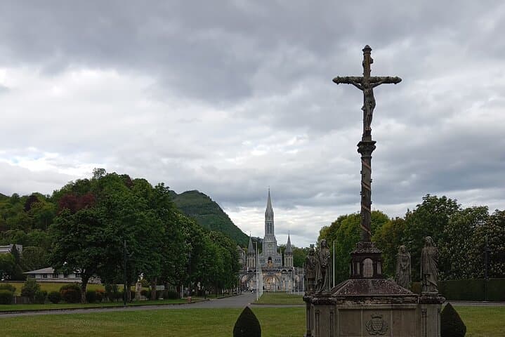 Lourdes Sanctuary from Saint Michael's gate
