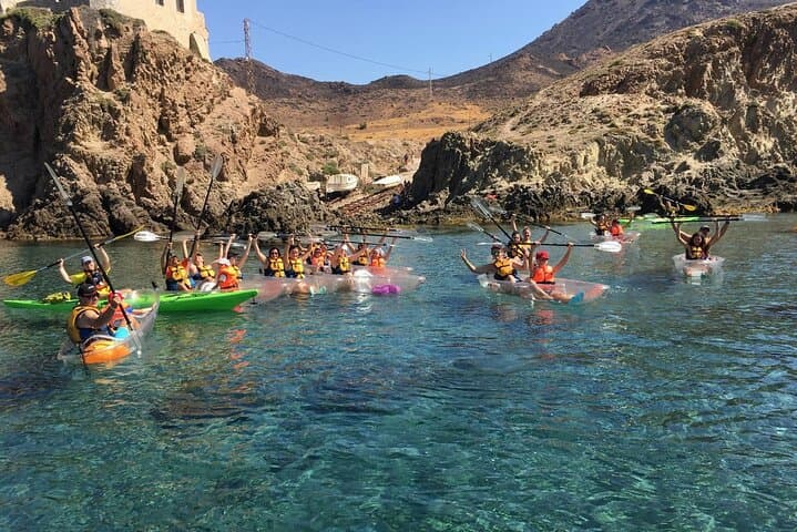 Best Kayaking trails (also transparent) more Snorkeling Cabo de Gata