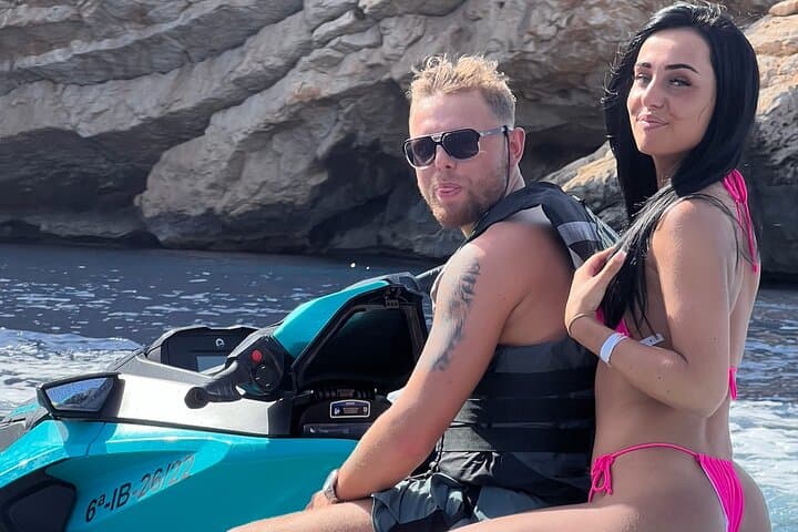 Excursion to Cala Salada by Jet Ski From San Antonio
