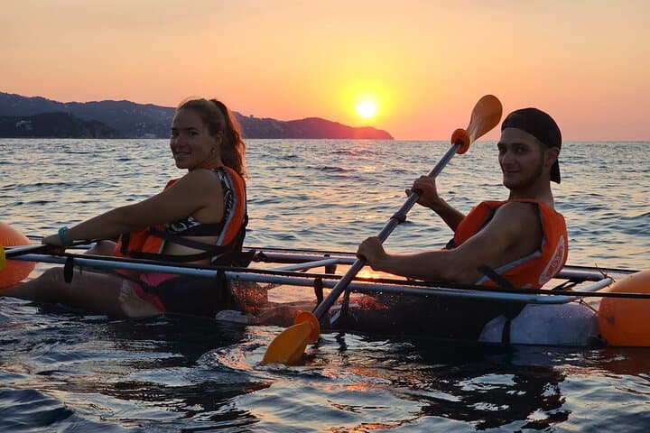 Sunrise excursion in Transparent Kayak on the Costa Brava