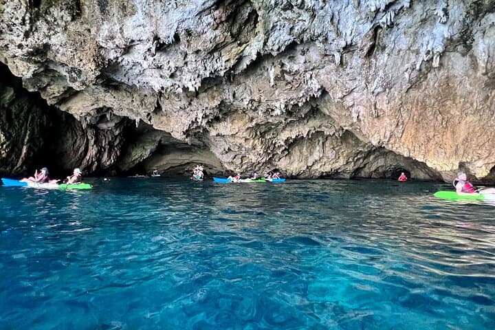 Kayak Javea Guided Cala Granadella, llop marí cave, cala en caló