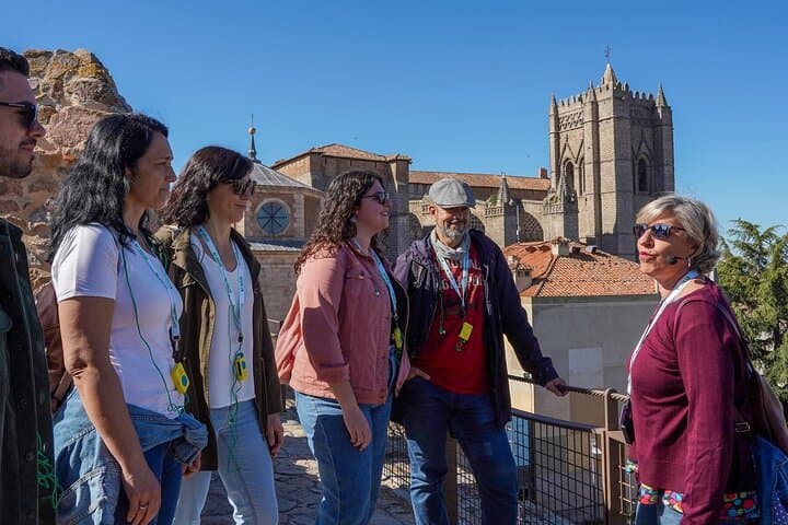 Avila with Walls and Segovia with Alcazar from Madrid