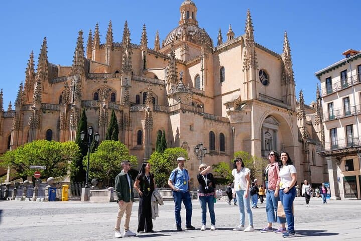 Avila with Walls and Segovia with Alcazar from Madrid