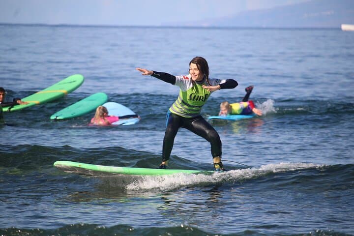 Group Surfing Lesson at Playa de las Américas, Tenerife