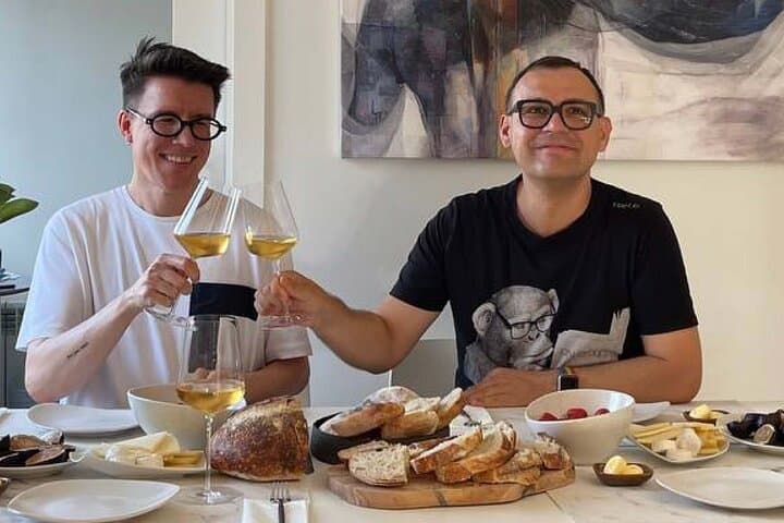 Sharing wine and moments together