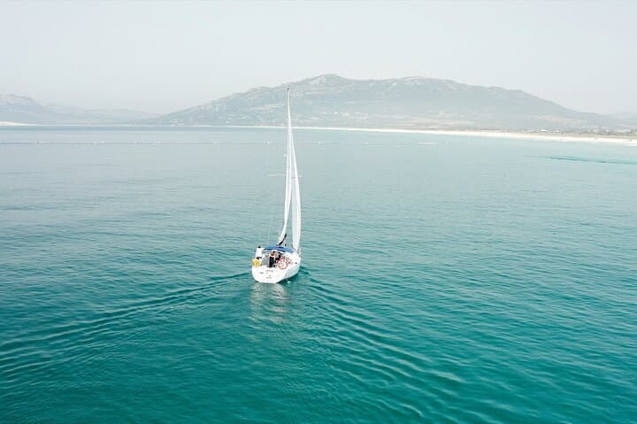 Sailing with Punta Paloma in the background