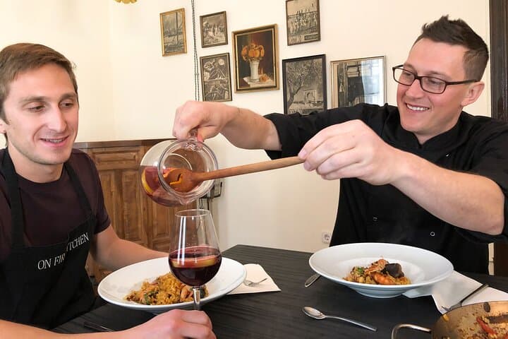 Interactive Paella & Sangria Cooking Class in Barcelona with Josh