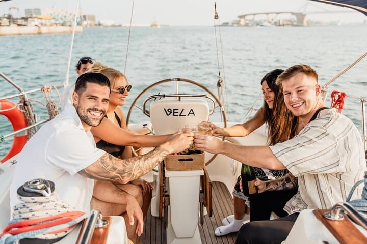 a boat trip in Barcelona