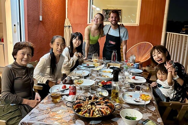 BBQ Paella in a Penthouse Terrace in Barcelona with a Chef