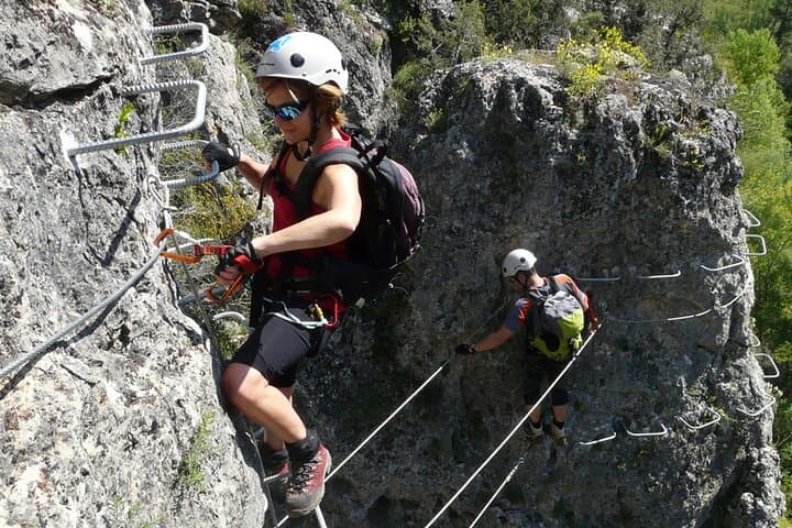 Via Ferrata Adventure in Madrid with Transport
