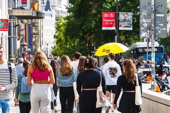 Madrid : Gran Via, Cibeles, Paseo del Prado and Retiro