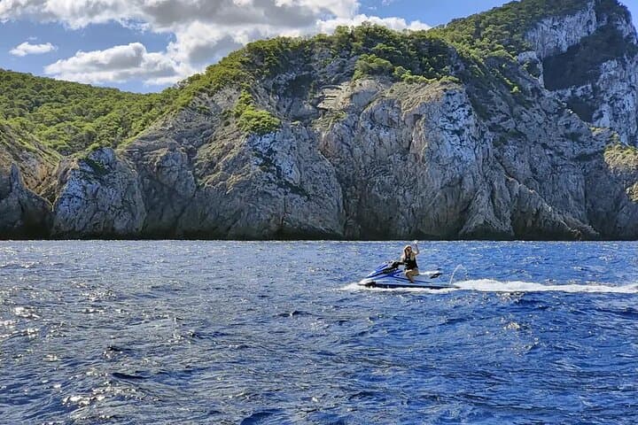 jet skis to Cala D'albarca, north of Ibiza