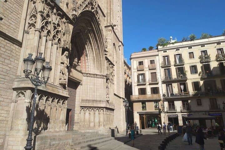 This is a Santa Maria del Mar a church located in Born area a cool area.