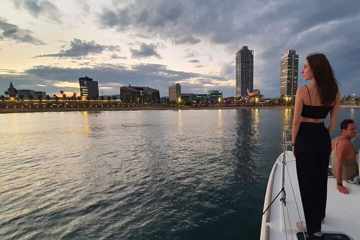 Barcelona Sunset Private Luxury Catamaran Sailing