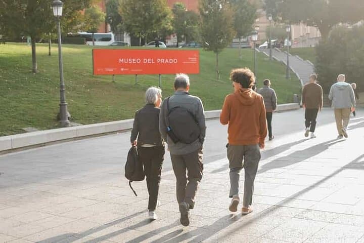 On our way to the Prado's entrance