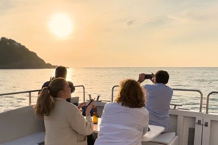 Sunset by boat