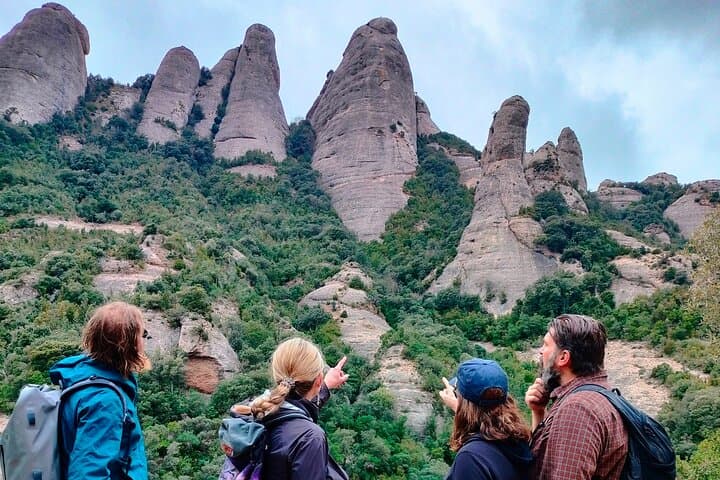 A group hiking Montserrat