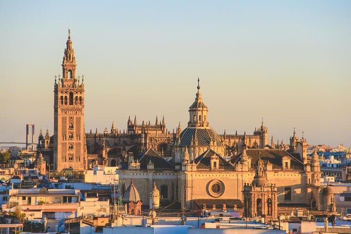Cathedral of Seville at sunset