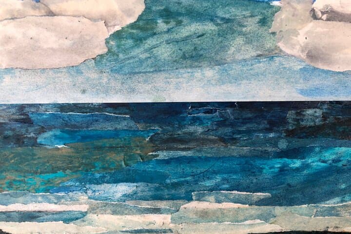 Painting Sea Glue Art Workshop in Tazacorte La Palma
