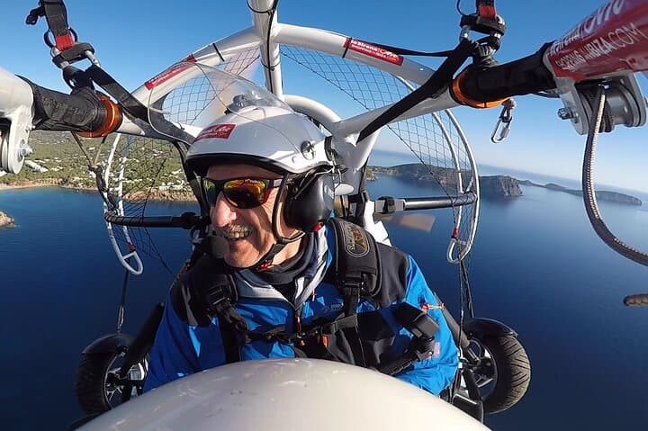 Flights by motor paragliding around Ibiza Island