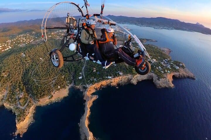 Flights by motor paragliding around Ibiza Island